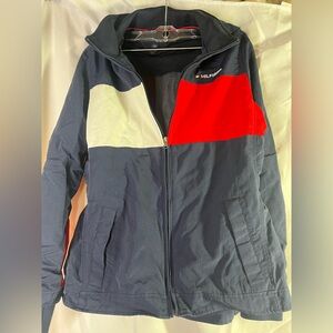 Tommy Hilfiger Size S/P Hooded Anorak Womens Raincoat Navy Color